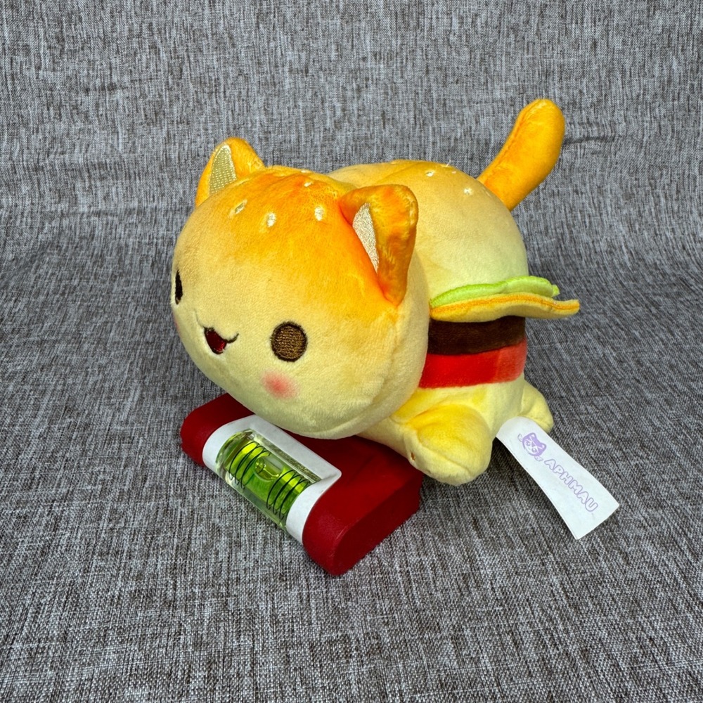 Meemeows Food Plushies Aphmau Plush Cat Cheeseburger Burger Stuffed 6" Animal